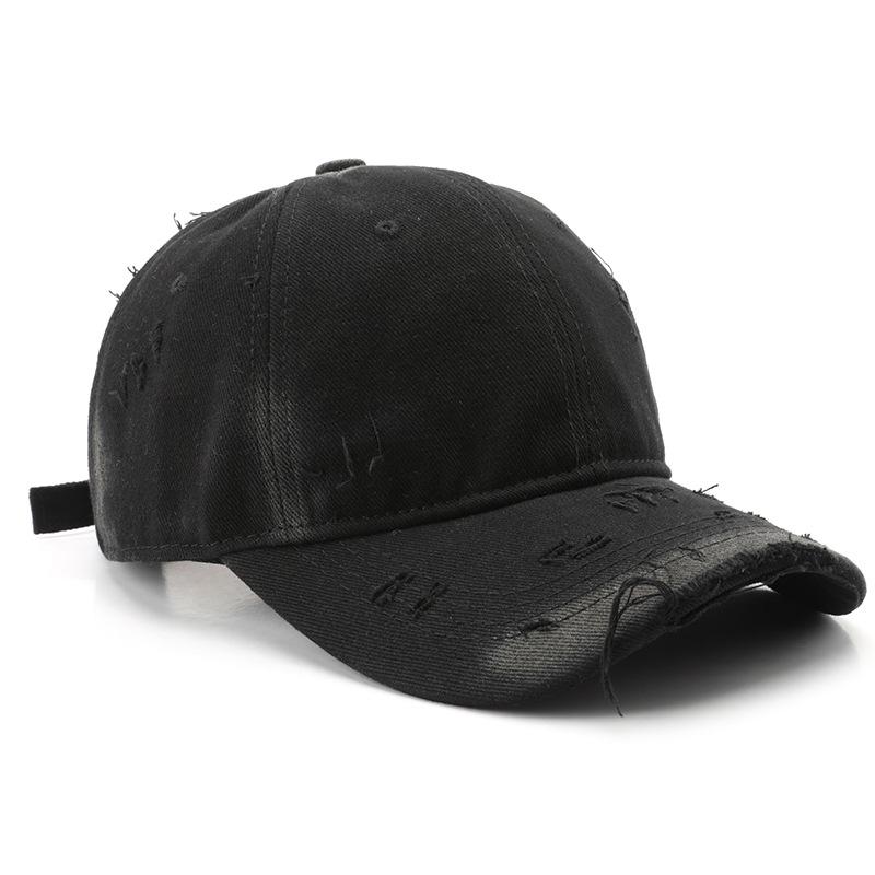 Men's washed solid-color baseball cap, suitable for outdoor activities, women's travel cap, sun-protective and shading cap