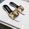 Womens Classic Square Toe Flat Slippers Genuine Leather Comfortable Indoor Outdoor Large Size