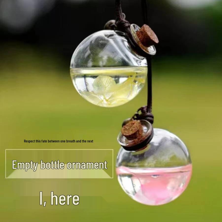 Car Perfume Hanging Bottle - Empty Literary Pendant for Fresh Interior Fragrance