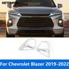 Front Fog Light Lamp Cover Trim For Chevrolet Blazer     Chrome Foglight Protector Bezel Accessories Car Styling