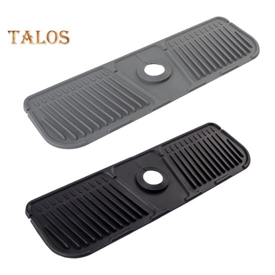 Silicone Faucet Mat Wrap Around Design Faucet Sink Splash Guard Dry Drying Pad for Kitchen Bathroom Counter Foldable Draining Tray Multipurpose Sink