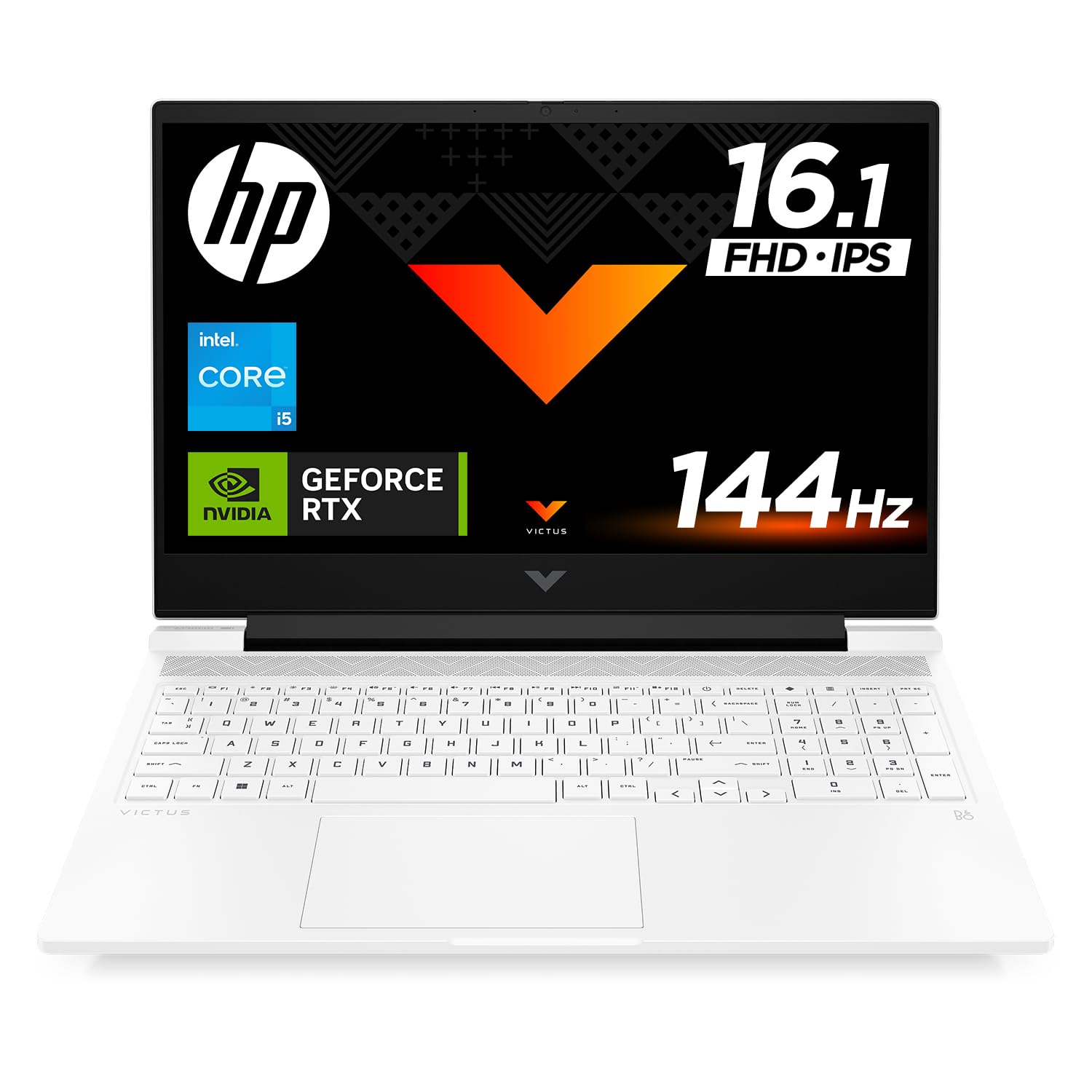 

HP Gaming Laptop NVIDIA GeForce RTX 4060 Laptop Graphics 144 Hz Victus by HP inch Intel Core i5 16GB 512GB SSD Full HD Windows11 Home Ceramic White 1