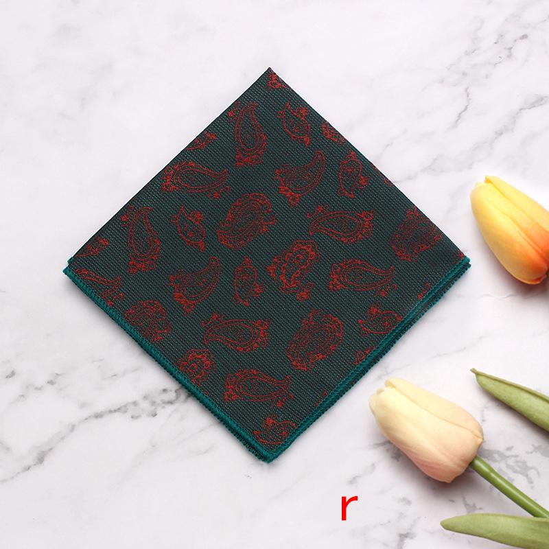 Men'S Dress Business Wedding Suit Pocket Towel Striped Flower Chest Towel Handkerchief Banquet Small Square Towel