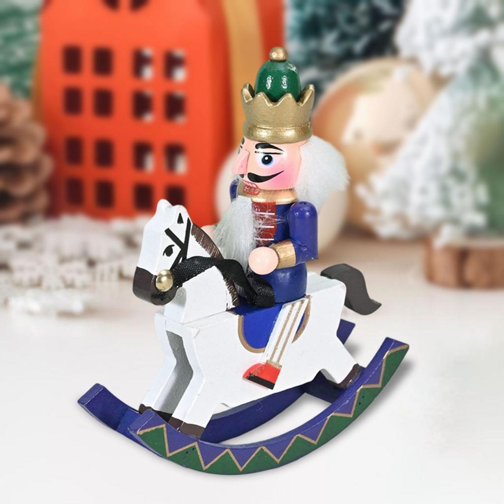 Christmas Nutcracker Decoration Tabletop Ornament Wooden Nutcracker Figurine