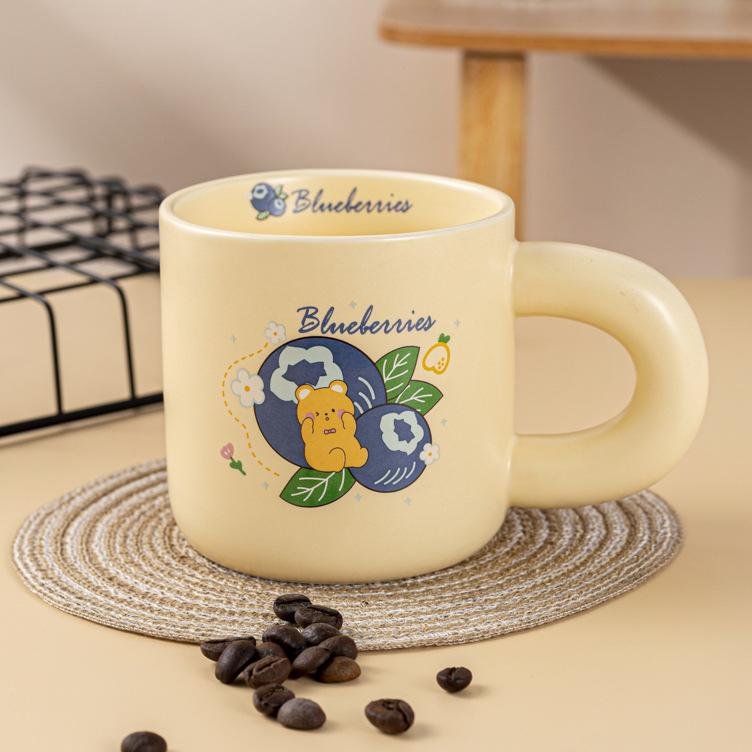 High value Fruit Ceramic Cup Home Office Water Cup Cute Girl Coffee Cup Milk Mug Gift