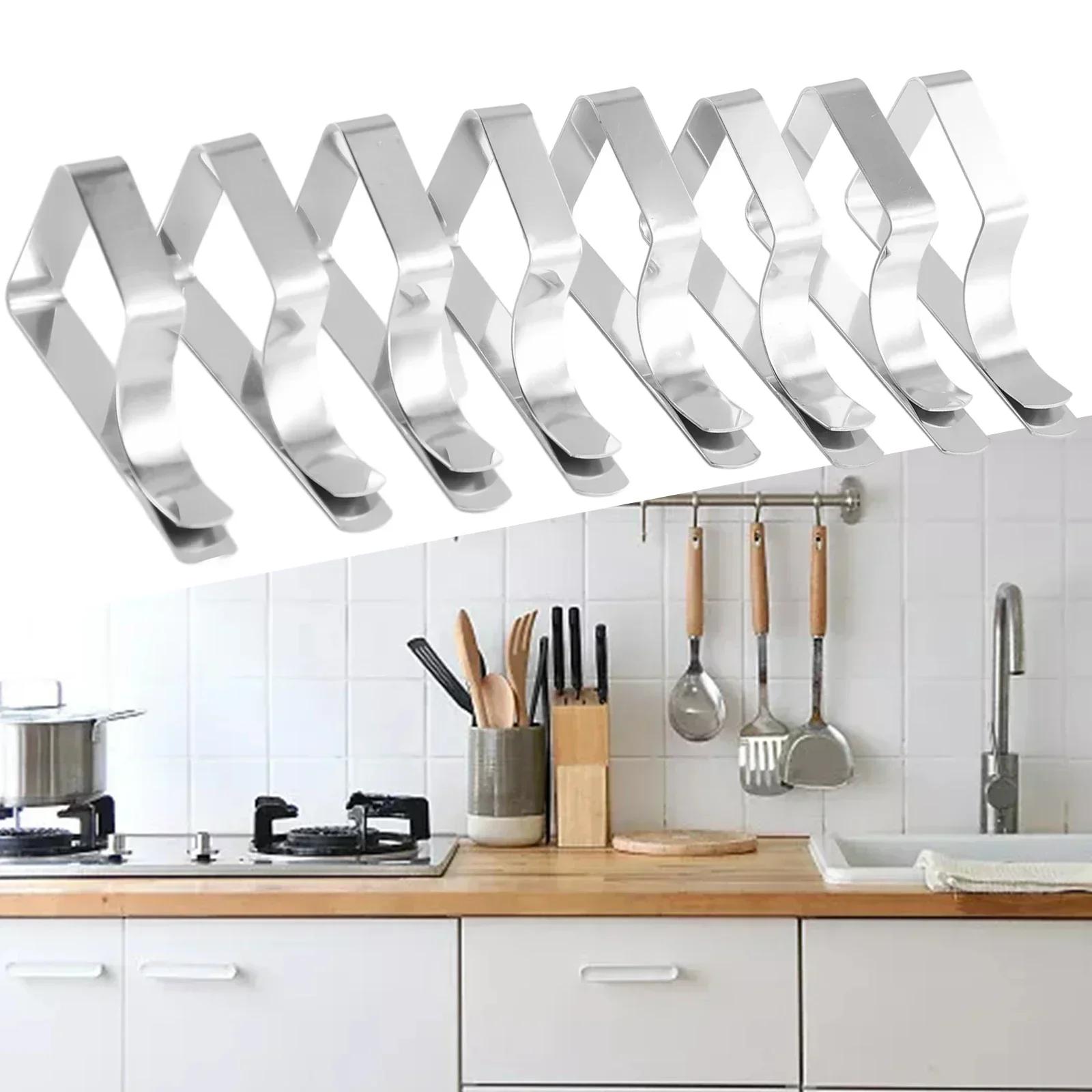 Druable Table Cloths Clip Stainless Steel Silver Clamps Convenient Garden Holder Household Light Weight Party Picnic