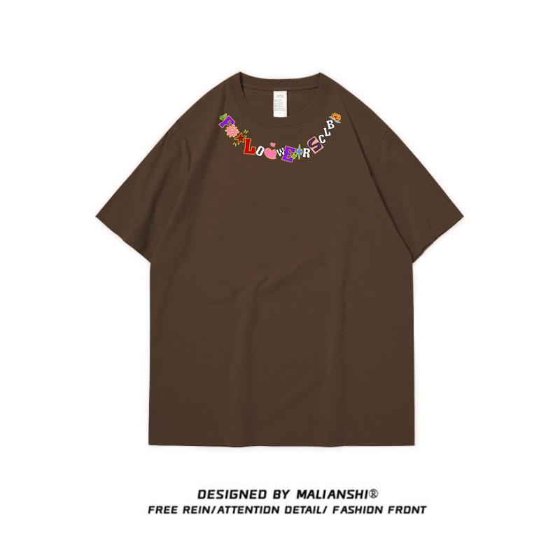 Plus Size Pure Cotton American Design Loose Short-Sleeve T-Shirt for Women (2-300 Lbs)