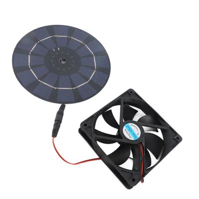 10W Solar Powered Exhaust Fan Monocrystalline Silicon Solar Panel Fan Ventilator Kit for Pet House