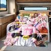 1PC Majin Buu Print Flannel Blanket, High quality All Seasons, Home Decor, Warmth and Comfort, Perfect for Christmas Gifts