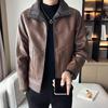 Men's PU Fur-Lined Warm Leather Jacket - Winter/Autumn Bestseller