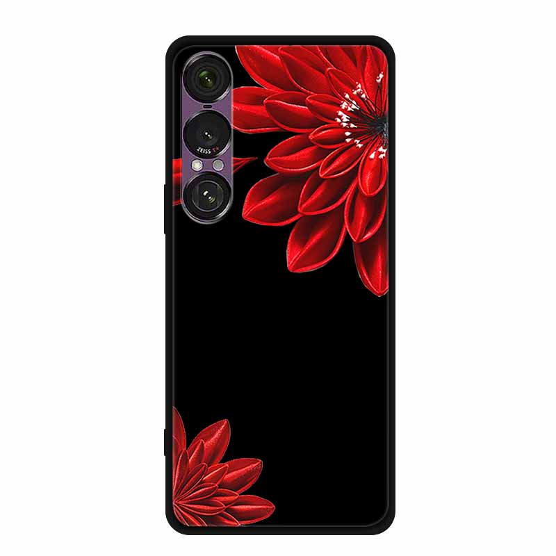 Pro pouzdro na telefon Sony Xperia 1 VII 2025 Kreslené kočky TPU Měkké černé silikonové zadní krycí pouzdro Pro Sony Xperia 1VII 6.5" Pouzdro Funda