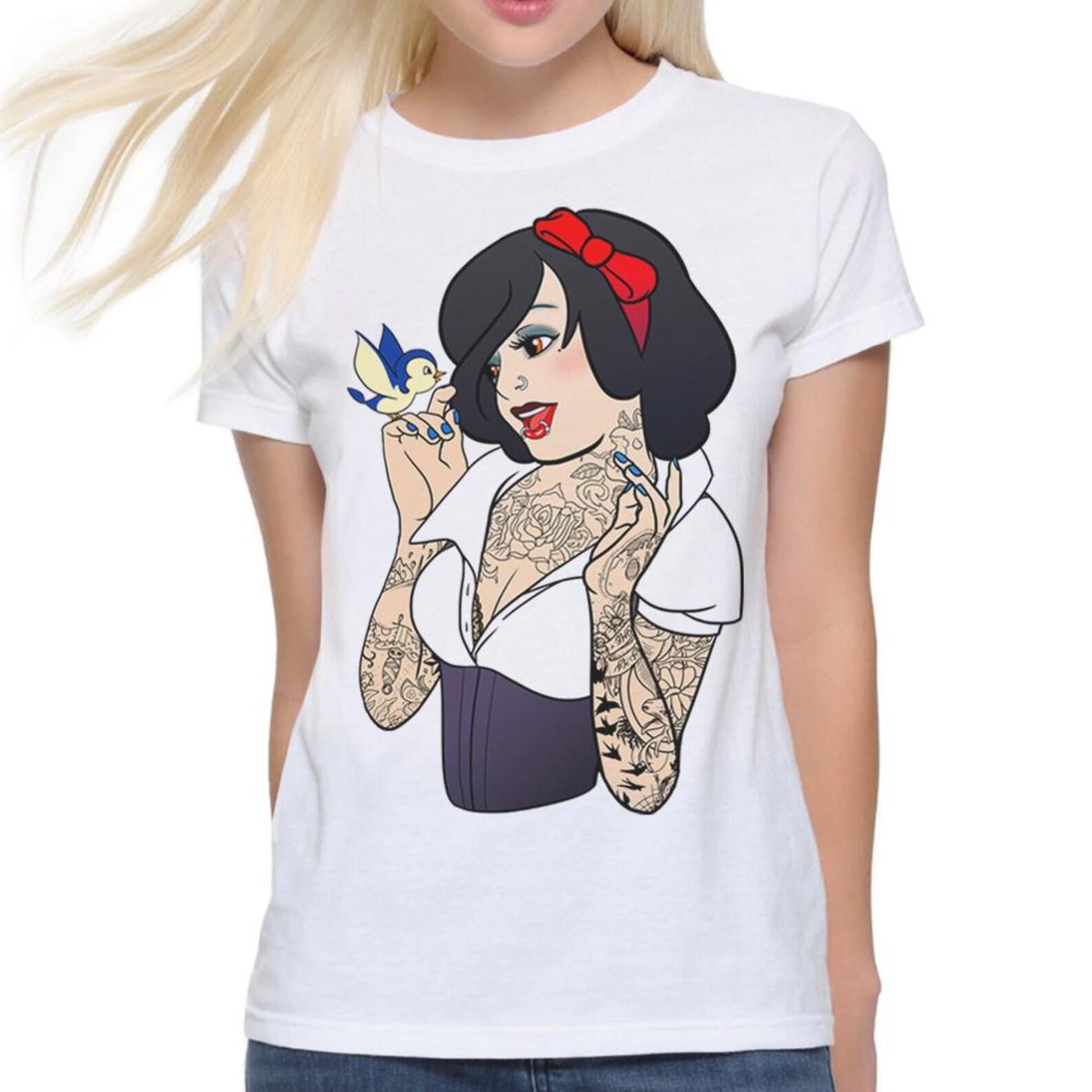 Tattooed Snow White T-Shirt, Men s and Women s Sizes Tee 2XL