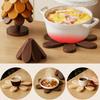 5PCS Wooden Trivets Foldable Tree Shape Trivet Set Christmas Tree Coasters for Hot Pots and Pans