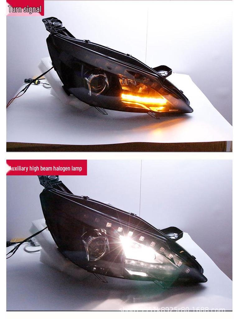Peugeot 408 Headlight Assembly: Xenon Lamp, 308S LED Daytime Running Light, High-End Modified Lens