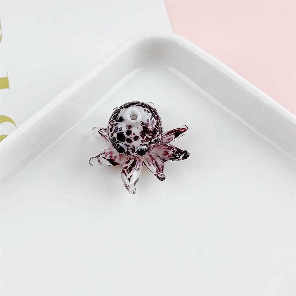 Colored Glass Octopus Beads for DIY Jewelry Making
