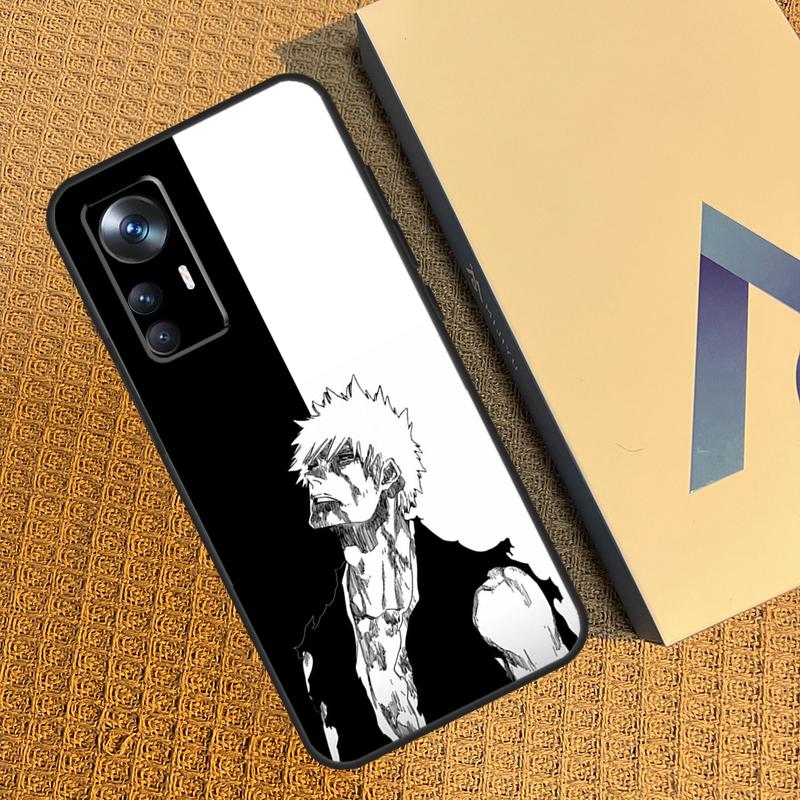 Black White Anime Bleach Case For Xiaomi 12T 11T Pro 13 11 12 Lite POCO F5 X5 Pro X3 Pro F3 M5 POCO F5 X4 F4 GT Cover