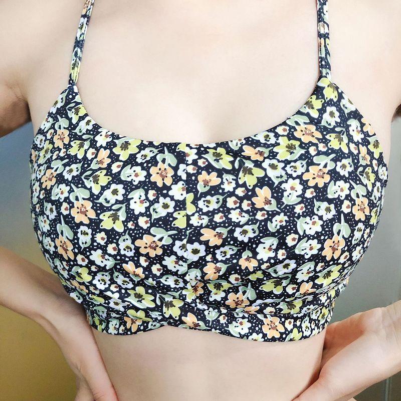 

Cross Beauty Back Sling Top Small Floral Quick-Dry Bra S Holiday Pastoral