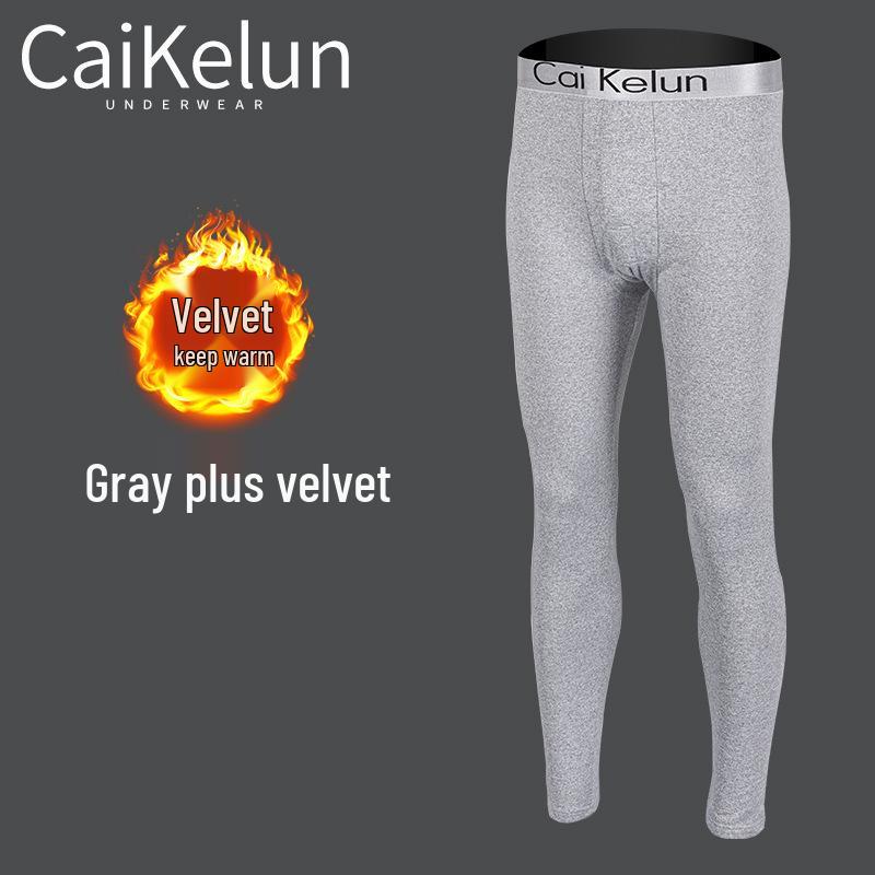

Чоловічі термолегінси великого розміру з вовни на флісовій підкладці для зими - облягаючі, потовщені та теплі L (100-120 jin)