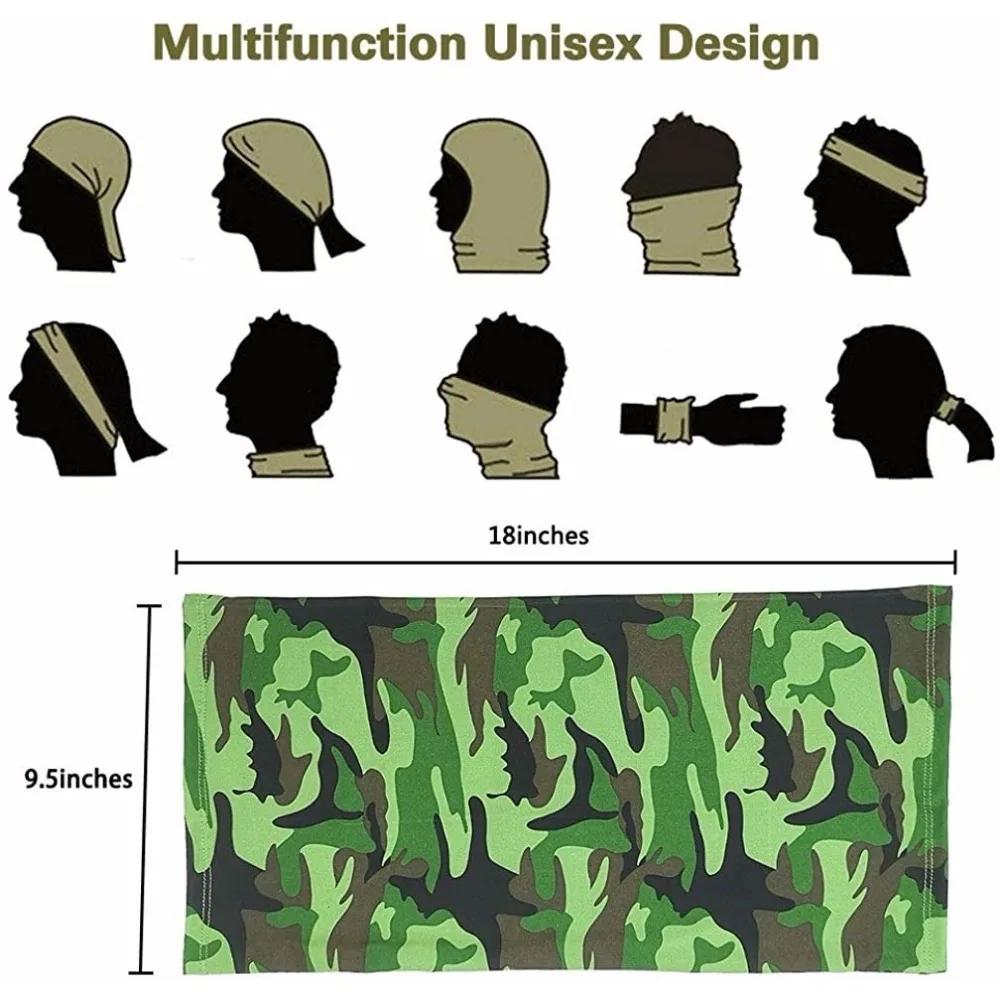 Turbante Multifunzione Sciarpa da Equitazione Bandana da Ciclismo Uomo Donna Copricollo Protezione Solare Seta Ghiaccio Outdoor Pesca Escursionismo Copricapo Maschera