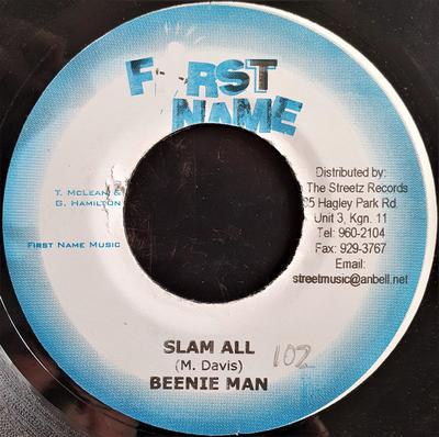 7-Zoll Schallplatte BEENIE MAN - Slam All NONE Vorname Musi 2003 Jamaika Reggae, Ska & Dub Gebraucht