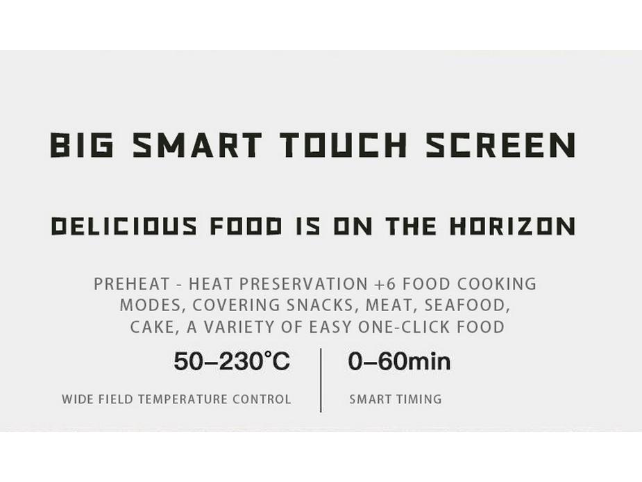 Large Capacity Touchscreen Multi-Function Air Fryer for French Fries and More