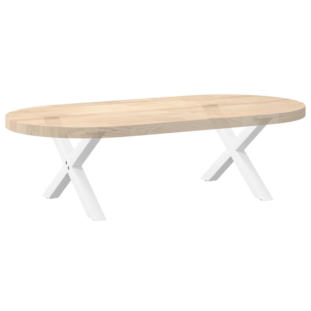 Vidaxl Coffee Table Legs, 2 Pcs, White, 60X(30-31) Cm, Steel