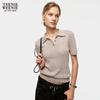 Teenie Weenie Women's Short Sleeve Polo Bear Knit Top