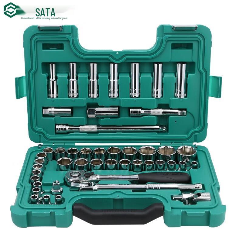 SATA 46-Piece Ratchet Socket Wrench Set 46-Piece, 12.5MM Series, Metric & Imperial