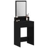 Makeup Table with Shelf Black Oak Look 50 x 41 x 140 cm