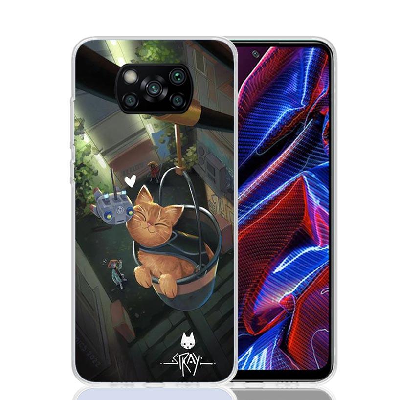 Stray Cat Game Phone Case For Xiaomi Poco X7 X6 X5 Pro F7 Ultra Redmi 15C 15 13 13C 12 12C 10 10A 10C 9 9A 9C 9T Cover Poco X7 X