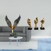 Resin Spreading Wing Thinker Statue Sculpture Feng Shui Ornament Decorative Tabletop Crafts
