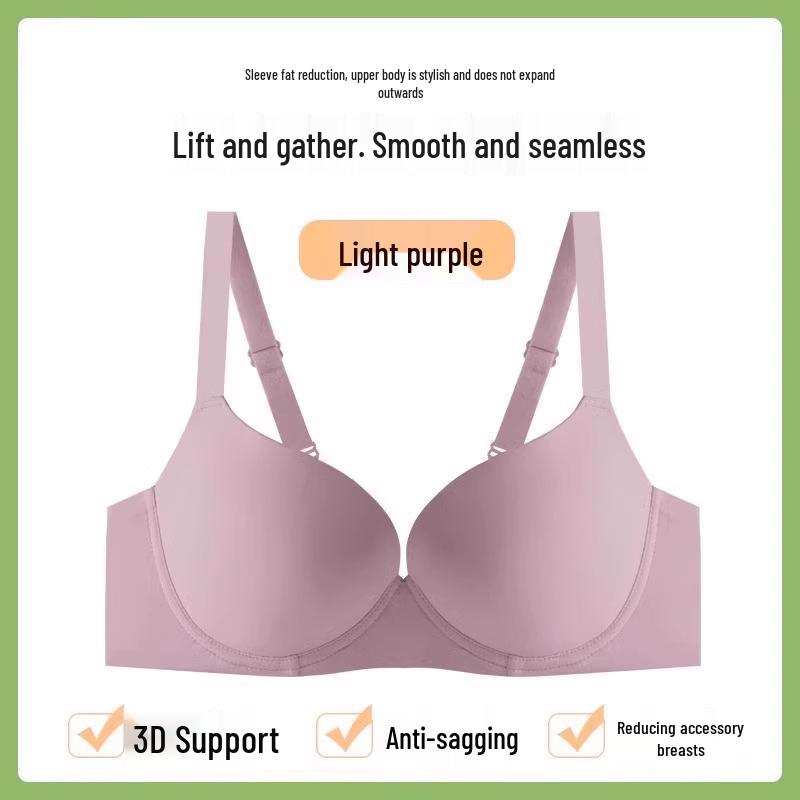 Übergröße Nahtloser Leichter Lift Bügel-BH - Vollschale, Seitliche Push-Funktion für kleineren Look