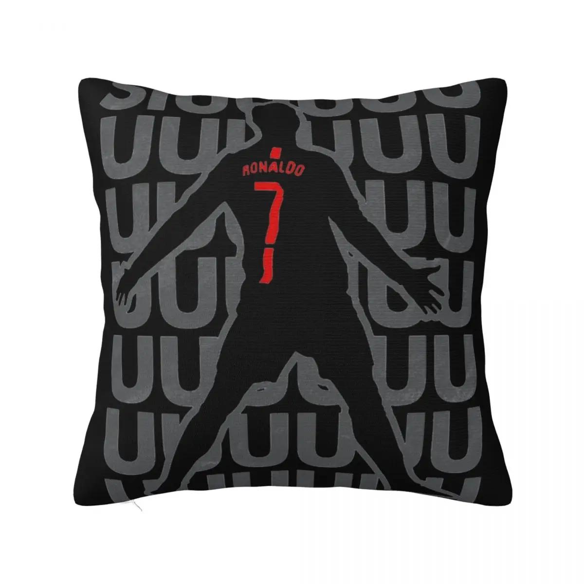 

Siuuuuuu Криштиану Роналду CR7 Футбольная наволочка для подушки из полиэстера Подушки для дивана Винтажная наволочка для домашнего декора 40x40cm