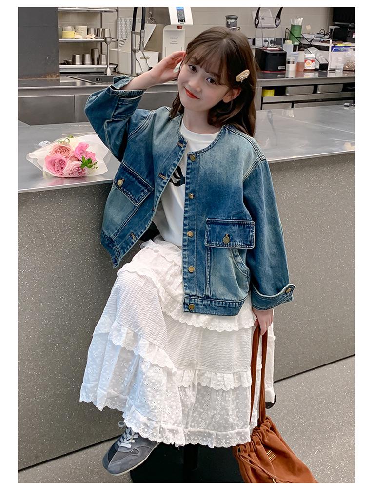 2025 Stylish Girls' Denim Jacket: Spring & Fall Fashion
