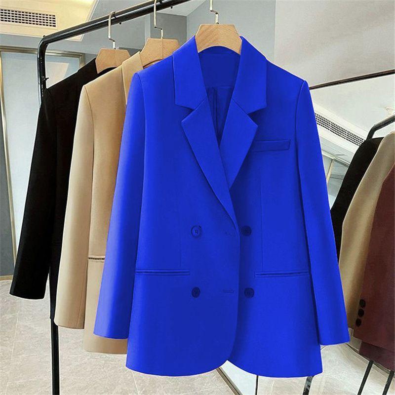 Suit Raspberry Jacket Spring and Autumn Elegant Chic New Small People High-end Loose Casual Temperament Suit Top Versatile
