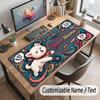 Dog Theme Customized Mouse Pad Personalized Print Name Text Desk Mat For Home Office Table Decor