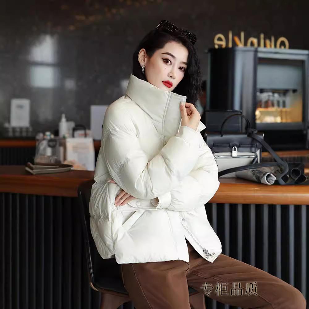 Light and thin down jacket women's short stand-up collar fashionable and casual loose new autumn and winter coat