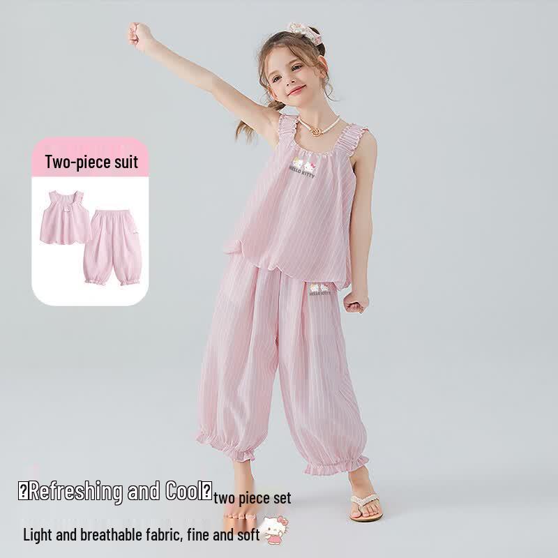 Hello Kitty Girls  Summer Casual Two-Piece Set 130