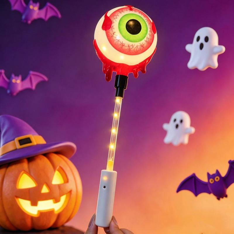Halloween Led Glow Wands With Cartoon Designs Flashing Lights For Kids Trick Or Treat Halloween Party Favors