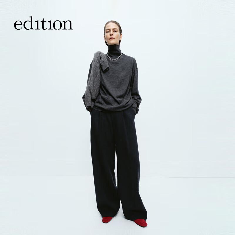 

Gao Yuanyuan Style Women s Wool Blend Wide-Leg Trousers L 170