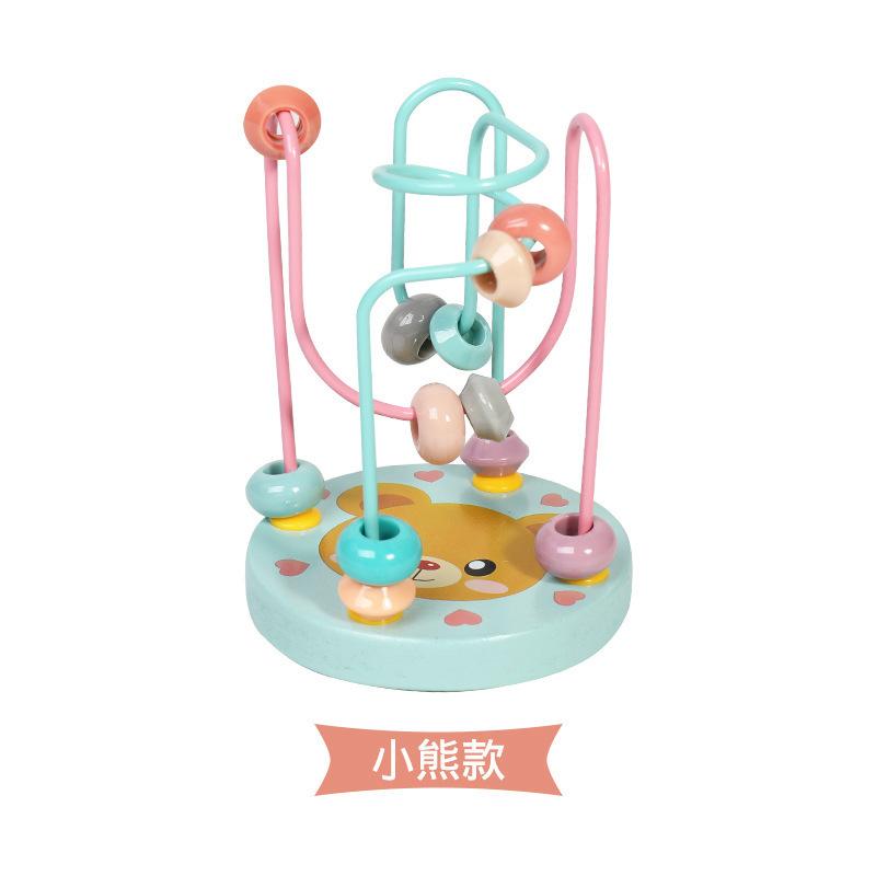 Maluch Labirynt z Koralików Zabawka Matematyczna Drewniana Mini Kółka Roller Coaster Abakus Dzieci Montessori Wczesna Nauka Edukacyjna Prezent dla Dzieci