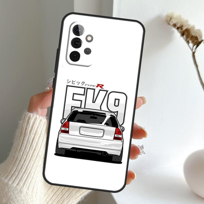 

JDM Type R Civic Sport Car Case For Samsung Galaxy A16 A55 A06 A05 A36 A26 A54 A34 A14 A22 A32 A52 A35 A15 A53 A13 A56 Samsung A72