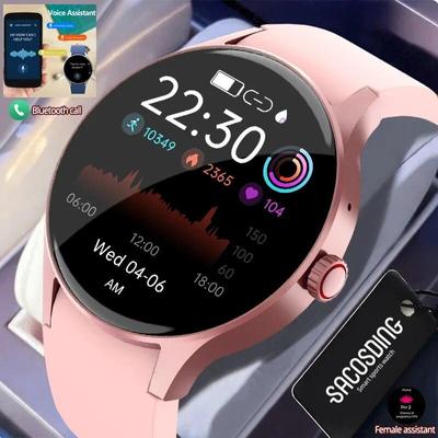 Mode Smart Watch Frauen Bluetooth Anruf Sprachassistent benutzerdefinierte Zifferblatt Uhr Smart Herzfrequenz weiblichen Zyklus Gesundheit Sport Smartwatch
