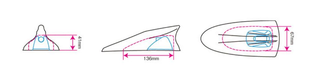 BeatSonic Dolphin Antenna Unpainted High Sensitivity Antenna TYPE-9 FDX9N FM/AM