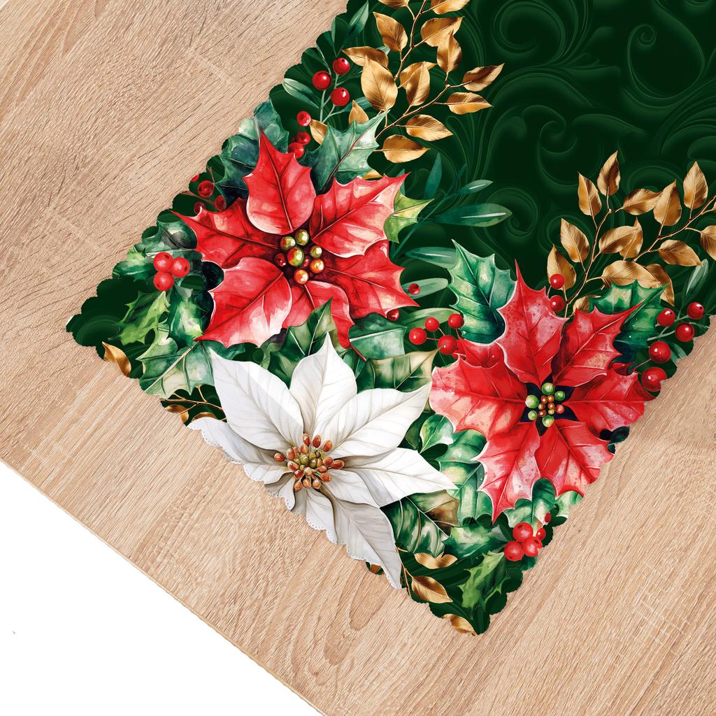 Christmas Star - Waterproof Table Runner - 38X160 - Green