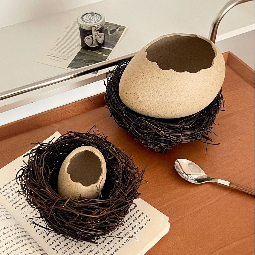 Eggshell Shape Tableware Creative Bird's Nest Bird's Nest Dessert Bowl Cold Drink Barbecue Restaurant Instant Noodle Bowl Plate