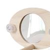 Parrot Mirror with Perch Stand, Wood Stand for Cockatiel Parakeet Canaries