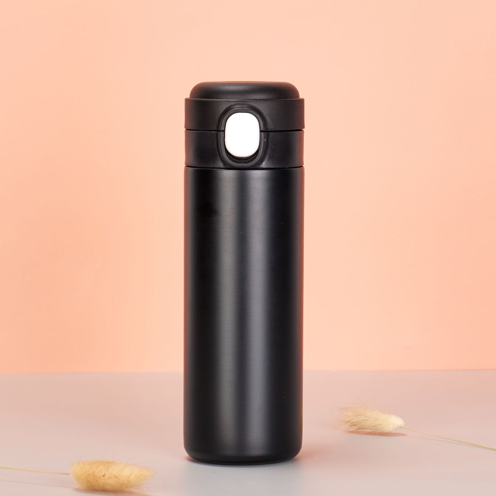 New Stainless Steel Pop-up Lid Vacuum Flask Mini Double Vacuum Cup for Men Women Cute Simple Pea Cups 450ml