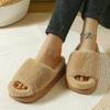 Fashion Fluffy Women's Slippers Home Winter Luxury Design Woman Shoes Flat Fashion Fuzzy Fur Slides Casual Indoor Elegant Plush Footwear