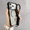Orange skin-sensitive magnetic mobile phone case is suitable for Apple IP17promax four-corner anti-drop 16/15 hand rope portable 13.